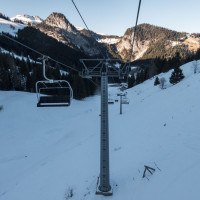 Sesselbahn Plan du Croix-Tête du Tronchey, Februar 2023