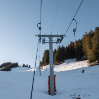 Schlepplift Djeu des Têtes, Februar 2023
