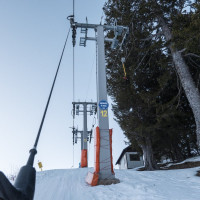 Schlepplift Djeu des Têtes, Februar 2023