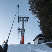 Schlepplift Djeu des Têtes, Februar 2023