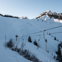 Schlepplift Djeu des Têtes, Februar 2023