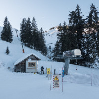 Talstation des Schlepplifts Conche 2000, Februar 2023