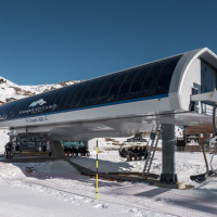 Talstation der Sesselbahn Les Crosets, Februar 2023