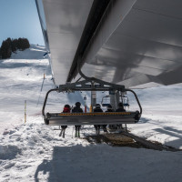 Talstation der Sesselbahn Les Crosets, Februar 2023