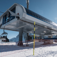 Bergstation der Sesselbahn Les Crosets, Februar 2023