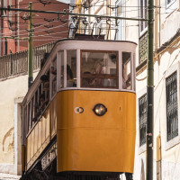 Standseilbahn Elevador da Glória in Lissabon, August 2025