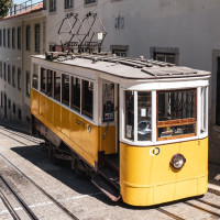 Standseilbahn Elevador da Glória in Lissabon, August 2025
