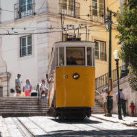 Standseilbahn Elevador da Glória in Lissabon, August 2025