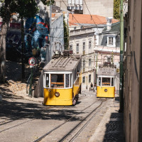 Standseilbahn Elevador da Glória in Lissabon, August 2025