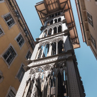Elevador de Santa Justa in Lissabon, August 2025