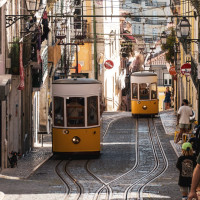 Standseilbahn Elevador da Bica in Lissabon, August 2025