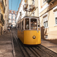 Standseilbahn Elevador da Bica in Lissabon, August 2025