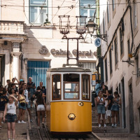Standseilbahn Elevador da Bica in Lissabon, August 2025