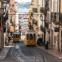 Standseilbahn Elevador da Bica in Lissabon, August 2025