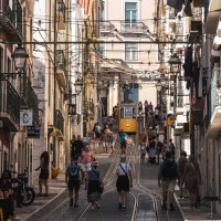 Standseilbahn Elevador da Bica in Lissabon, August 2025