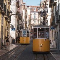 Standseilbahn Elevador da Bica in Lissabon, August 2025