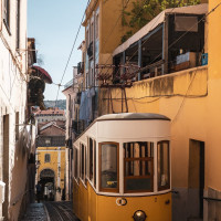 Standseilbahn Elevador da Bica in Lissabon, August 2025