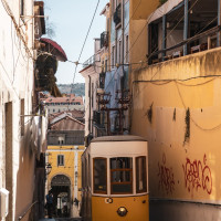 Standseilbahn Elevador da Bica in Lissabon, August 2025
