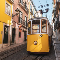 Standseilbahn Elevador da Bica in Lissabon, August 2025