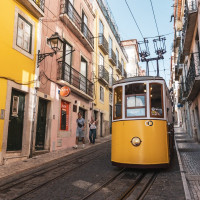 Standseilbahn Elevador da Bica in Lissabon, August 2025