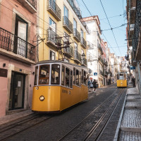 Standseilbahn Elevador da Bica in Lissabon, August 2025
