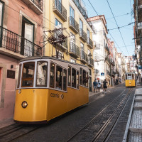 Standseilbahn Elevador da Bica in Lissabon, August 2025