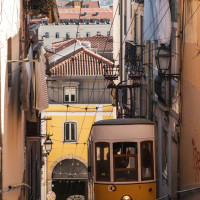 Standseilbahn Elevador da Bica in Lissabon, August 2025