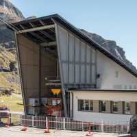 Talstation der Luftseilbahn Robièi-Cortino, Oktober 2023