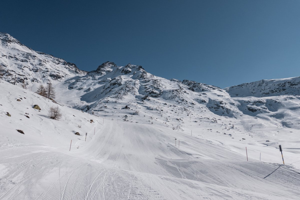 Abfahrt am Schlepplift Kastelegg auf der Wasenalp