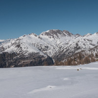 Landschaft im Skigebiet Rothwald, März 2022