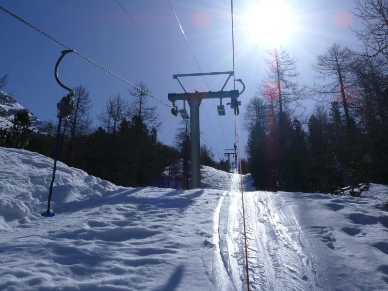 Schlepplift Furggu, April 2009