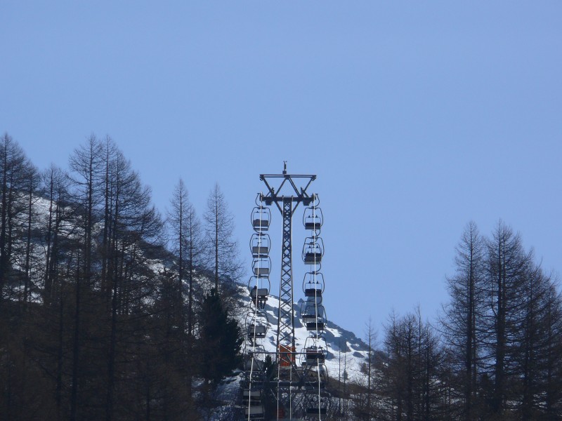 Sesselbahn Saas Almagell-Furggstalden, April 2009