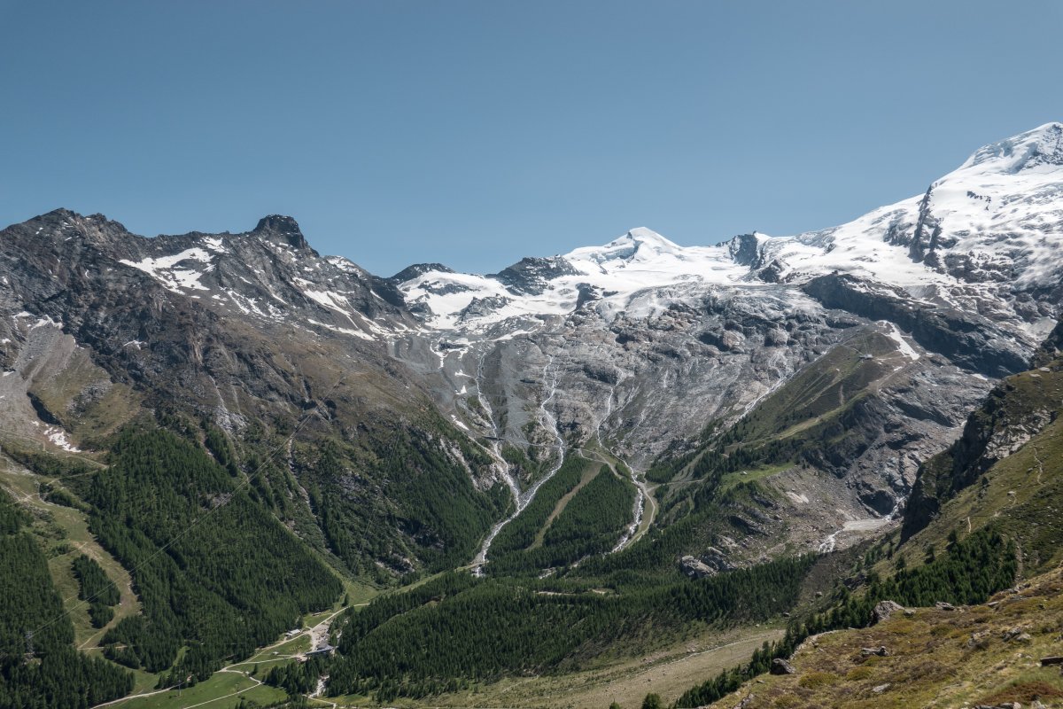 Skigebiet Saas-Fee im Sommer