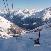Kabinenbahn Maste 4-Felskinn (Alpinexpress), April 2018