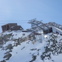 Bergstation der Kabinenbahn Maste 4-Felskinn (Alpinexpress), April 2018