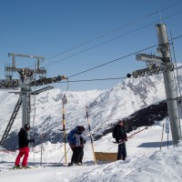 Talstation des Schlepplifts Egginerjoch, April 2018