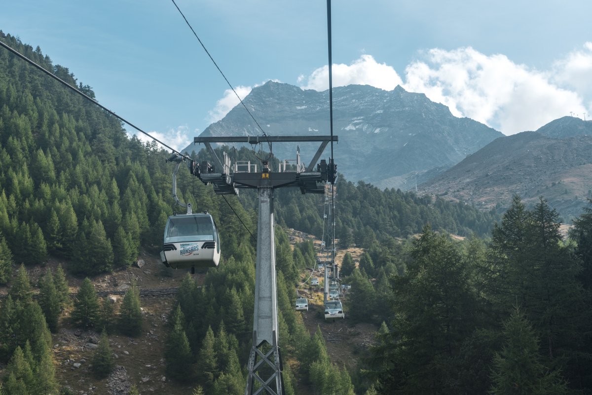 Kabinenbahn Saas-Grund-Kreuzboden, September 2020