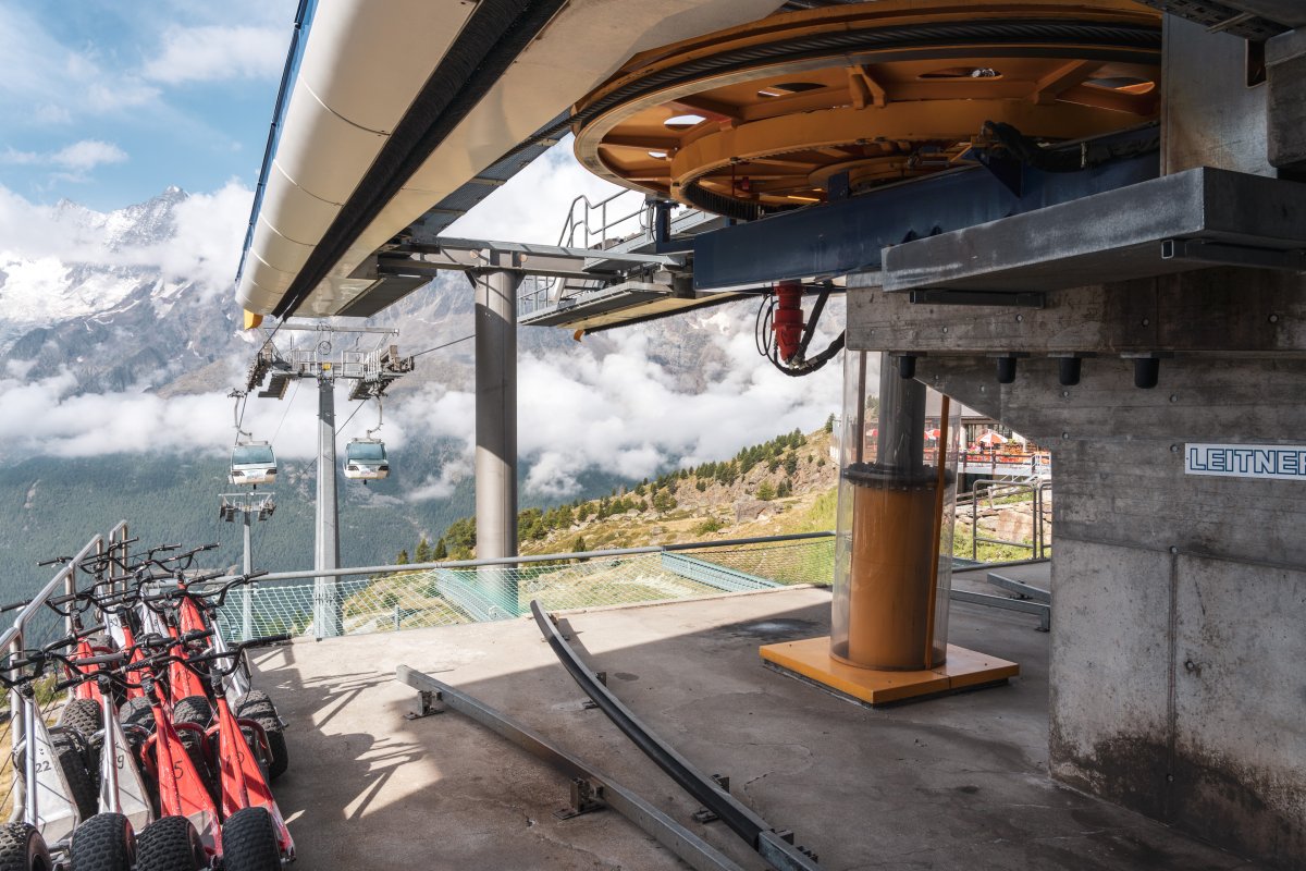 Bergstation der Kabinenbahn Saas-Grund-Kreuzboden, September 2020