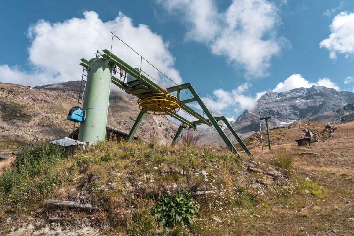 Talstation des Schlepplifts Kreuzboden, September 2020