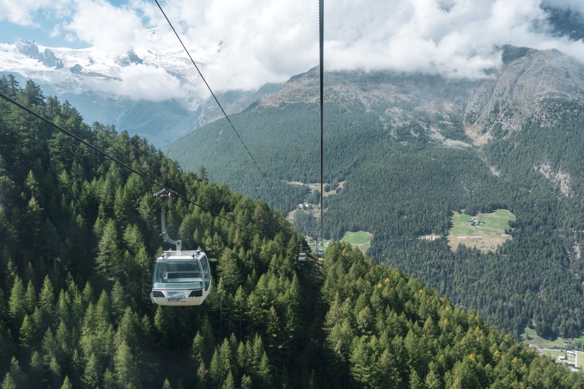 Kabinenbahn Saas-Grund-Kreuzboden, September 2020