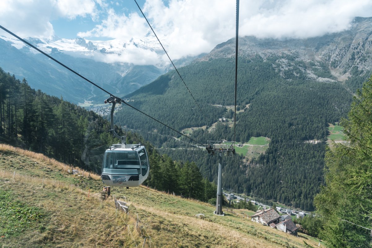 Kabinenbahn Saas-Grund-Kreuzboden, September 2020