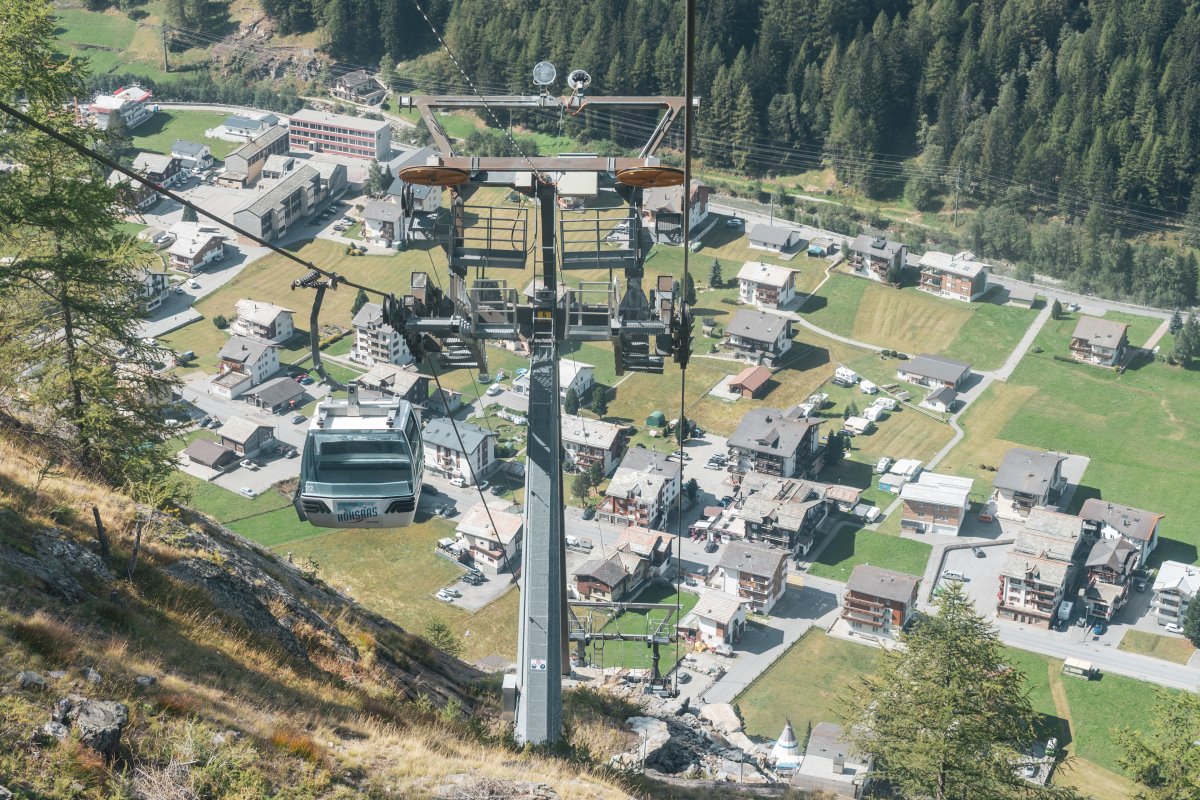 Kabinenbahn Saas-Grund-Kreuzboden, September 2020