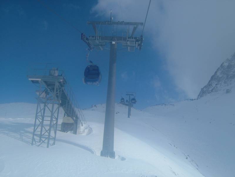 Kabinenbahn Saas-Fee-Plattjen, April 2006