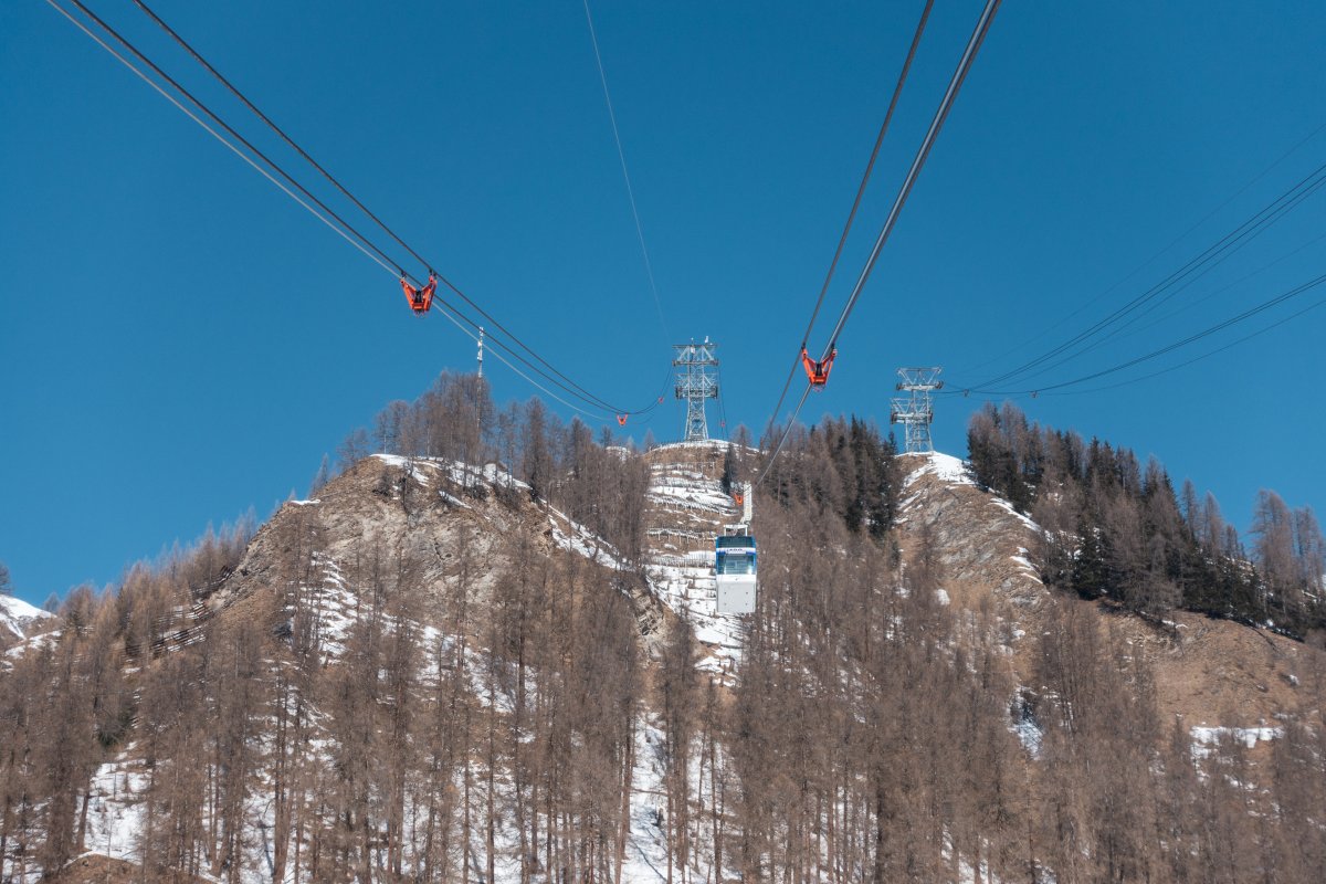Luftseilbahnen Samnaun-Alp Trida Sattel, März 2021