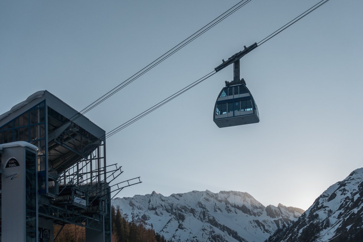 Luftseilbahnen Samnaun-Alp Trida Sattel, März 2021