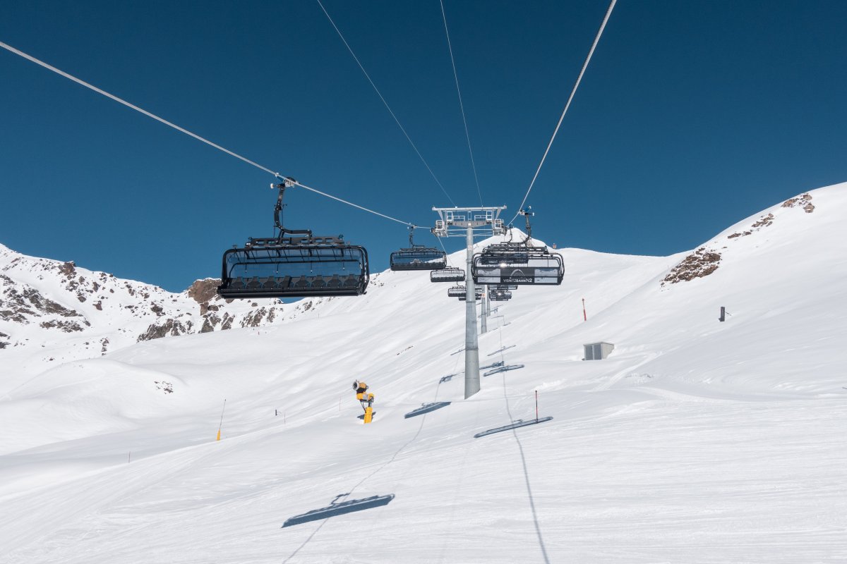 Sesselbahn Alp Trida-Visnitz, März 2021