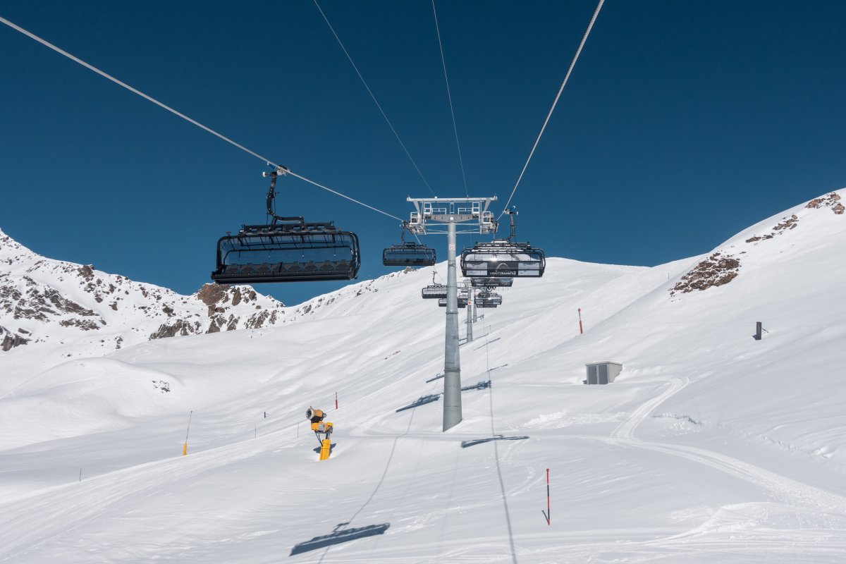 Sesselbahn Alp Trida-Visnitz, März 2021