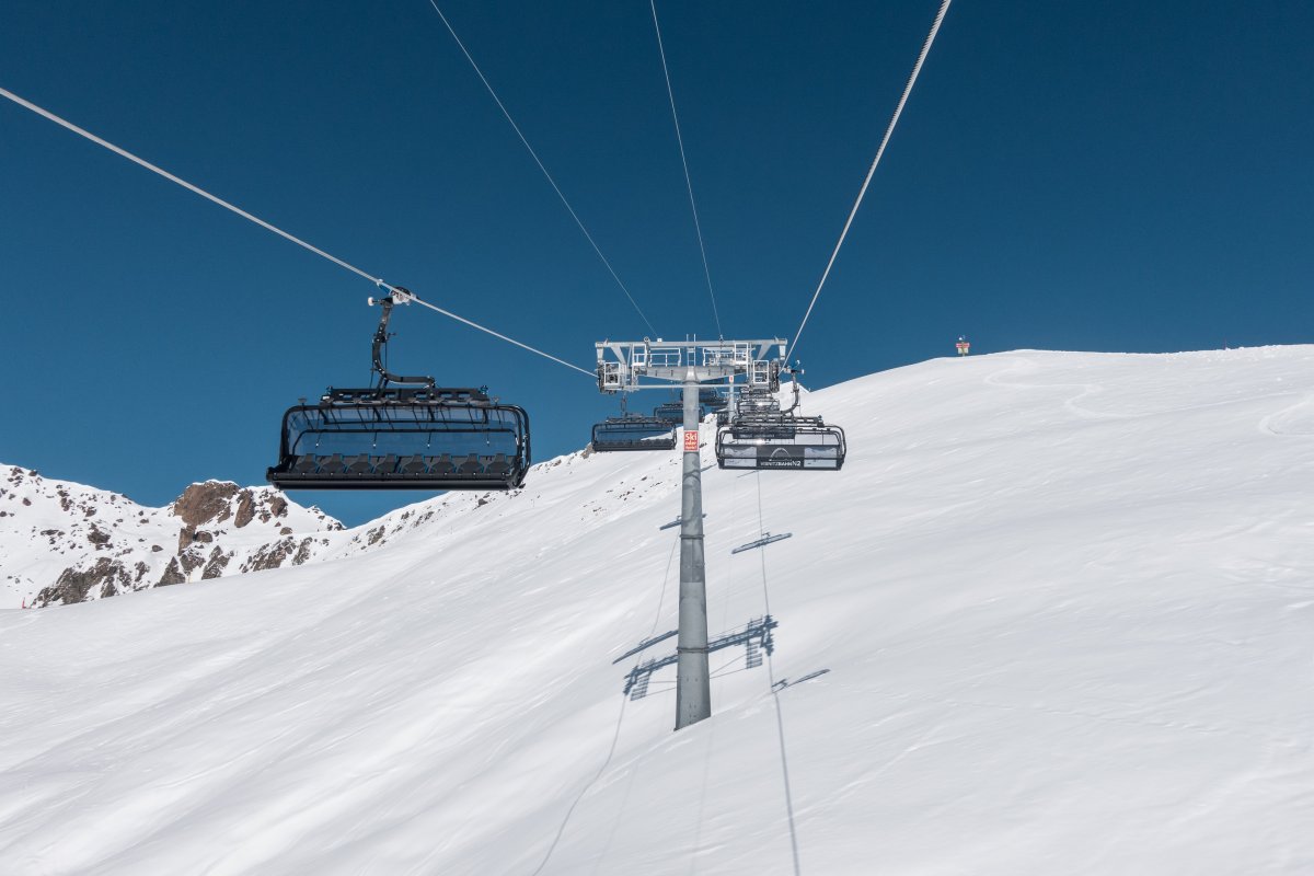 Sesselbahn Alp Trida-Visnitz, März 2021