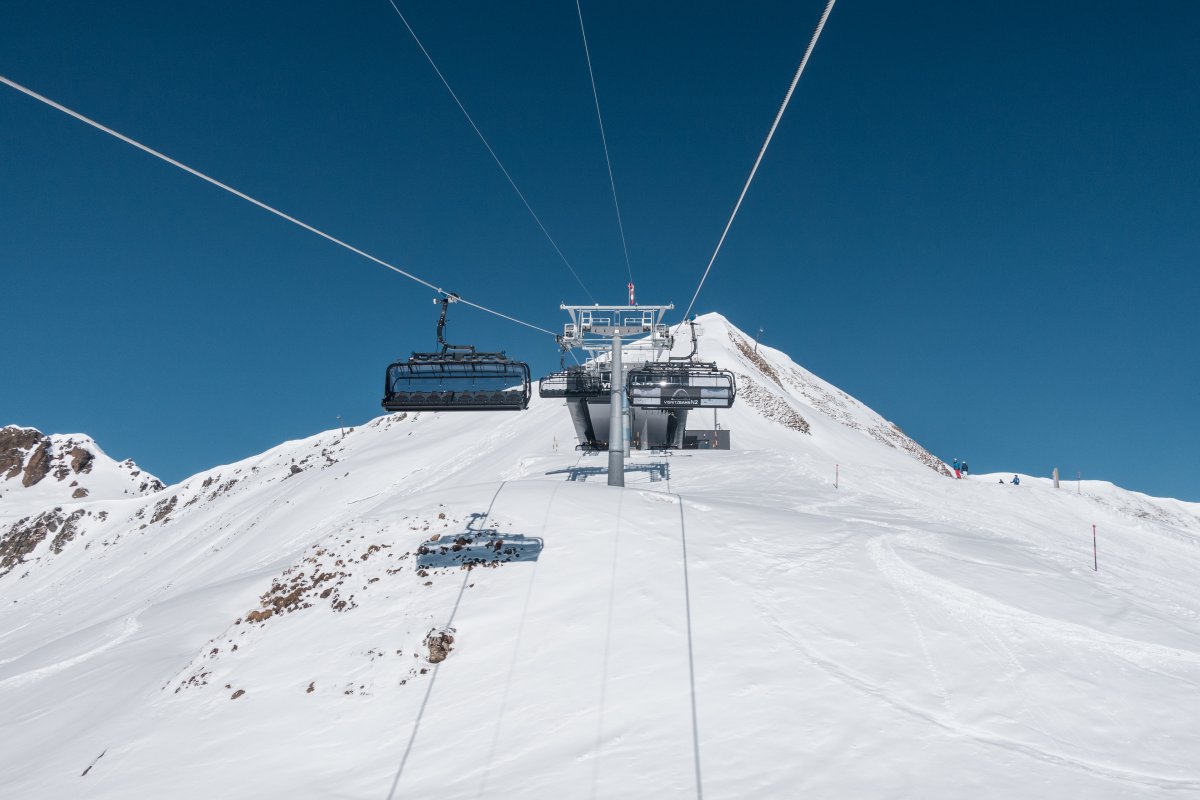 Sesselbahn Alp Trida-Visnitz, März 2021