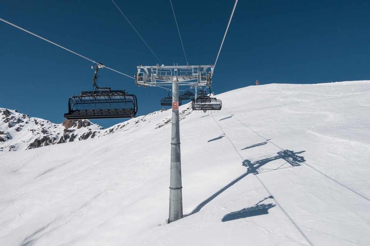 Sesselbahn Alp Trida-Visnitz, März 2021